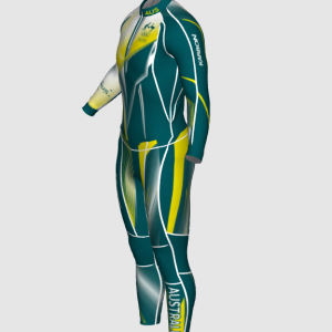 Podiumwear Unisex Gold Two-Piece Race Suit