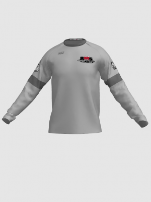 Podiumwear Unisex Silver Long Sleeve Tech Tee - New Fabric 2025!