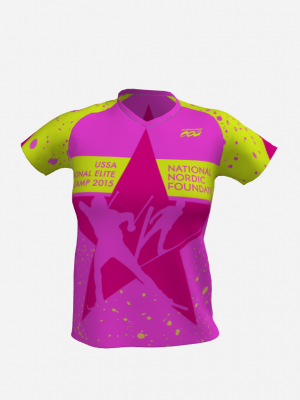 Podiumwear Women's V-Neck Tee (Nordic Skiing) Front View