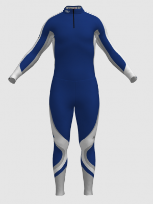 Podiumwear Unisex Silver Two-Piece Race Suit