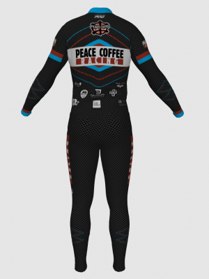 Podiumwear Unisex Silver Two-Piece Race Suit