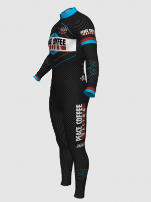 Podiumwear Unisex Silver Two-Piece Race Suit