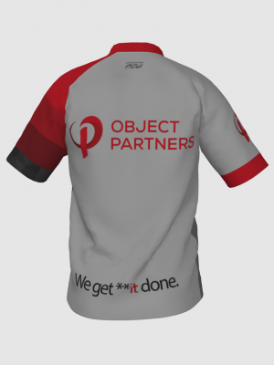 Podiumwear Men's V-Neck Tee (Nordic Skiing) Back View