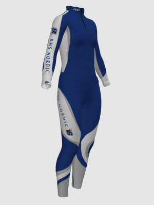 Podiumwear Women's Silver Two-Piece Race Suit