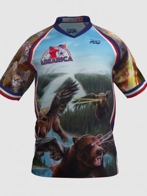 Podiumwear Men's V-Neck Tee (Nordic Skiing) Front View