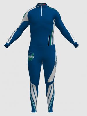 Podiumwear Unisex Silver Two-Piece Race Suit