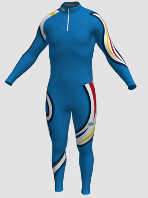 Podiumwear Unisex Silver Two-Piece Race Suit