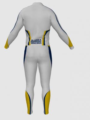 Podiumwear Unisex Silver Two-Piece Race Suit