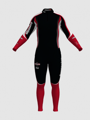 Podiumwear Unisex Silver Two-Piece Race Suit