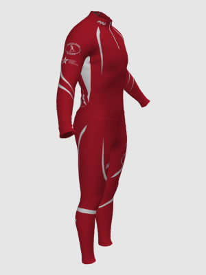 Podiumwear Unisex Silver Two-Piece Race Suit