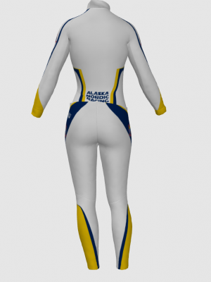 Podiumwear Women's Silver Two-Piece Race Suit