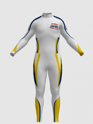 Podiumwear Unisex Silver Two-Piece Race Suit