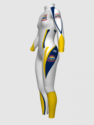 Podiumwear Women's Silver Two-Piece Race Suit