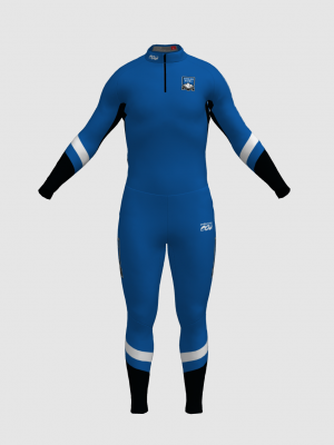 Podiumwear Unisex Silver Two-Piece Race Suit