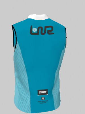 Podiumwear Silver Vest Unisex (Nordic Skiing) Back View