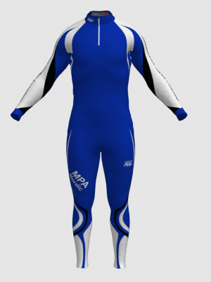 Podiumwear Unisex Silver Two-Piece Race Suit