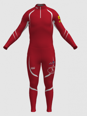 Podiumwear Unisex Silver Two-Piece Race Suit