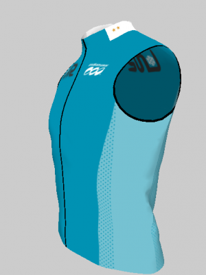 Podiumwear Silver Vest Unisex (Nordic Skiing) Side View