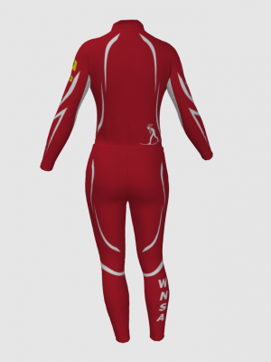 Podiumwear Women's Silver Two-Piece Race Suit