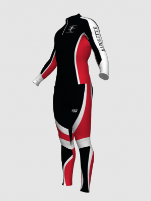 Podiumwear Unisex Silver Two-Piece Race Suit