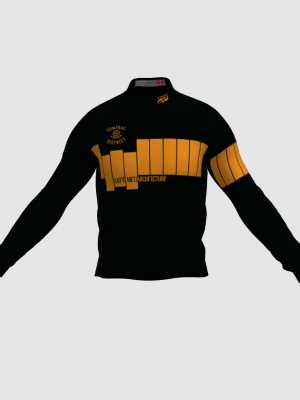Podiumwear Men's Gold Merino Wool Long Sleeve Jersey