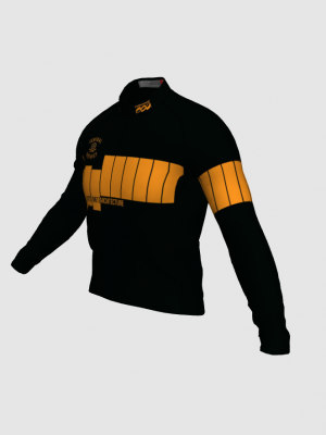 Podiumwear Men's Gold Merino Wool Long Sleeve Jersey