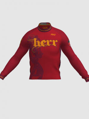 Podiumwear Men's Gold Merino Wool Long Sleeve Jersey