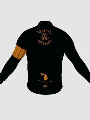 Podiumwear Men's Gold Merino Wool Long Sleeve Jersey