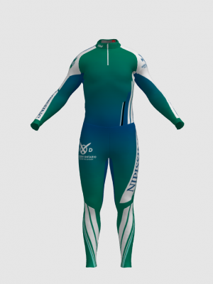 Podiumwear Unisex Silver Two-Piece Race Suit