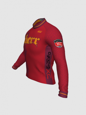 Podiumwear Men's Gold Merino Wool Long Sleeve Jersey