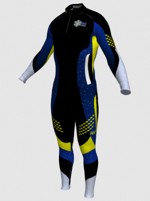 Podiumwear Unisex Silver Two-Piece Race Suit