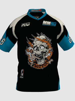 Podiumwear Men's Silver Short Sleeve MTB Jersey - New Fabric 2025!