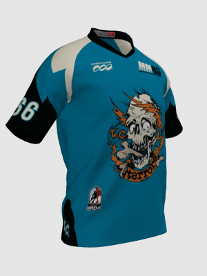 Podiumwear Men's Silver Short Sleeve MTB Jersey - New Fabric 2025!