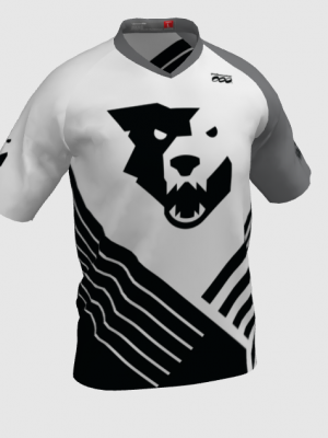 Podiumwear Men's Silver Short Sleeve MTB Jersey - New Fabric 2025!