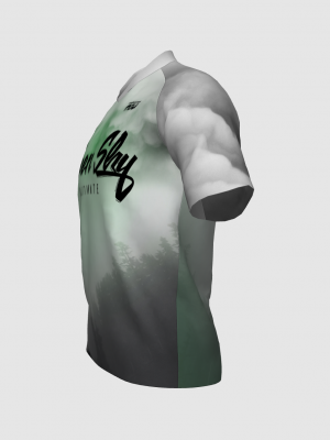 Podiumwear Men's Silver Short Sleeve MTB Jersey - New Fabric 2025!