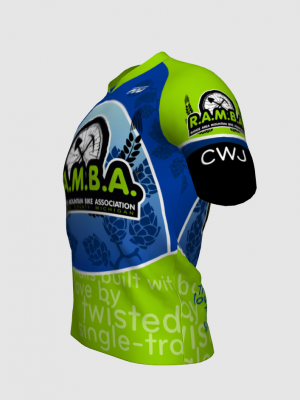 Podiumwear Men's Silver Short Sleeve MTB Jersey - New Fabric 2025!
