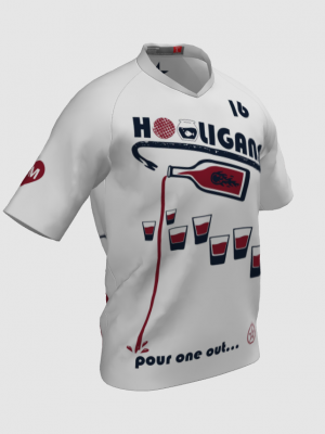 Podiumwear Men's Silver Short Sleeve MTB Jersey - New Fabric 2025!