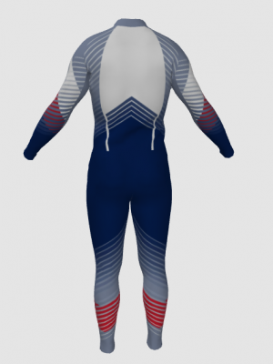 Podiumwear Unisex Silver Two-Piece Race Suit