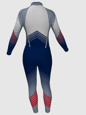 Podiumwear Women's Silver Two-Piece Race Suit