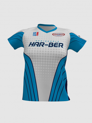 Podiumwear Women's Silver Short Sleeve MTB Jersey - NEW FABRIC 2025!