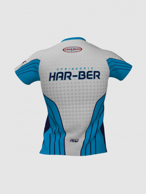 Podiumwear Women's Silver Short Sleeve MTB Jersey - NEW FABRIC 2025!