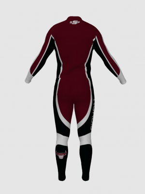 Podiumwear Unisex Silver Two-Piece Race Suit