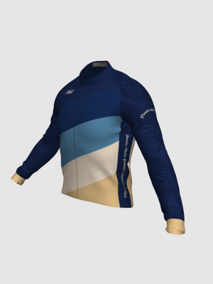 Podiumwear Men's Gold Merino Wool Long Sleeve Jersey