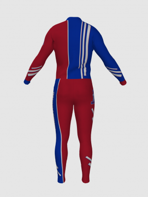 Podiumwear Unisex Silver Two-Piece Race Suit