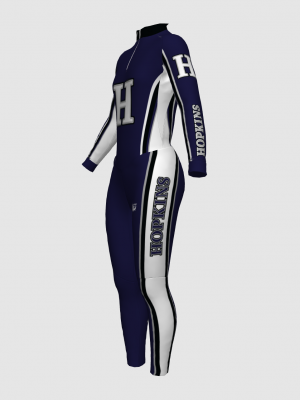 Podiumwear Women's Silver Two-Piece Race Suit