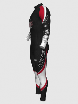 Podiumwear Unisex Silver Two-Piece Race Suit