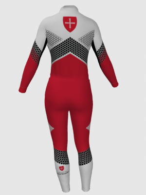 Podiumwear Women's Silver Two-Piece Race Suit