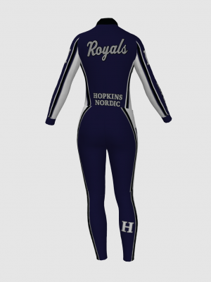 Podiumwear Women's Silver Two-Piece Race Suit