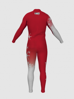 Podiumwear Unisex Silver Two-Piece Race Suit