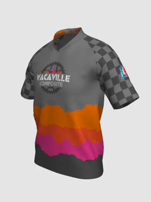 Podiumwear Men's Silver Short Sleeve MTB Jersey - New Fabric 2025!